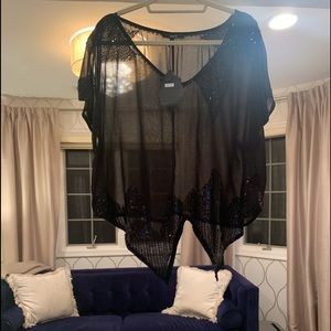 Sheer Black Top/Blouse